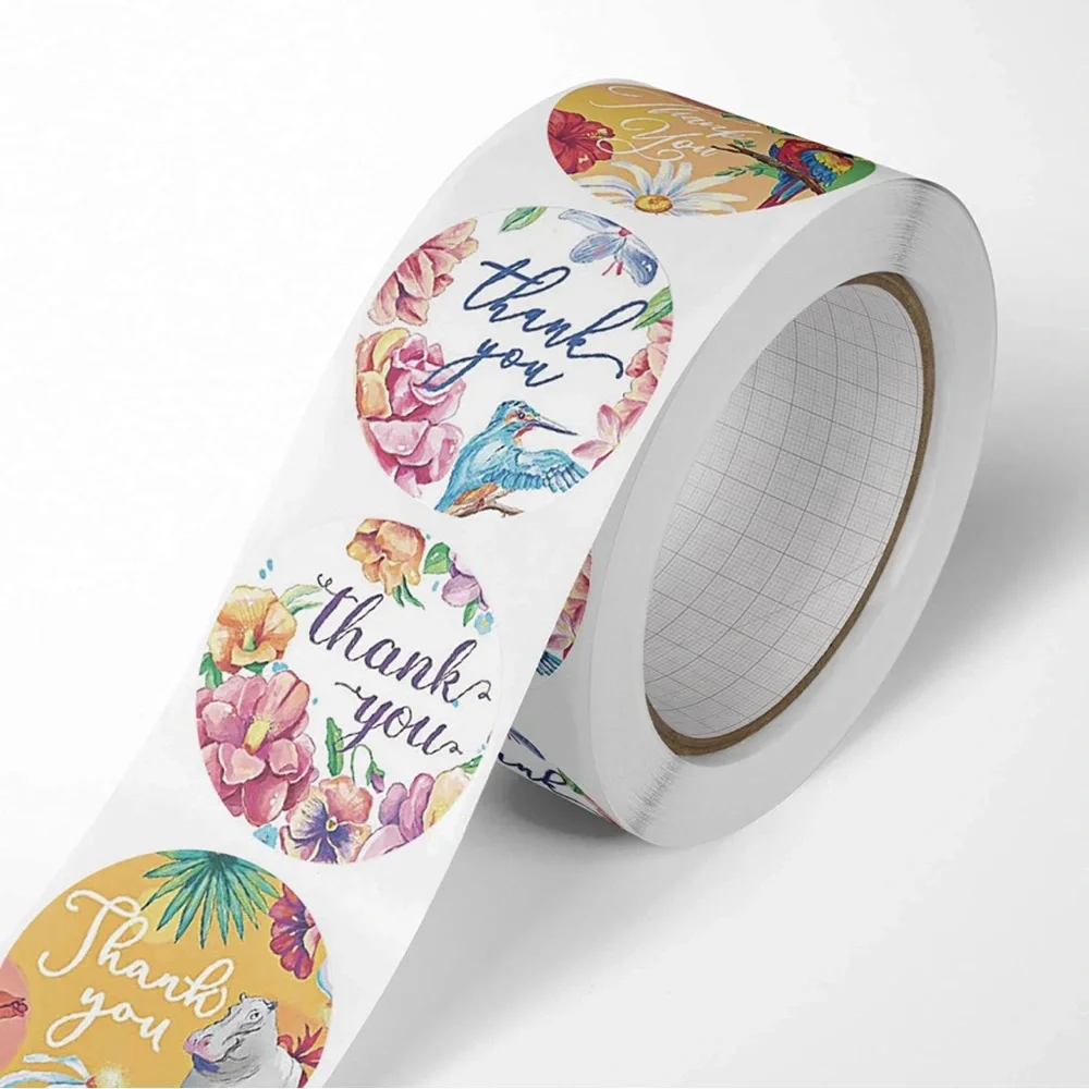 100ct~1” Thank You  Stickers Self Adhesive  (Boutique) 🌵🆕🌵Save$$$..(2 For $12)